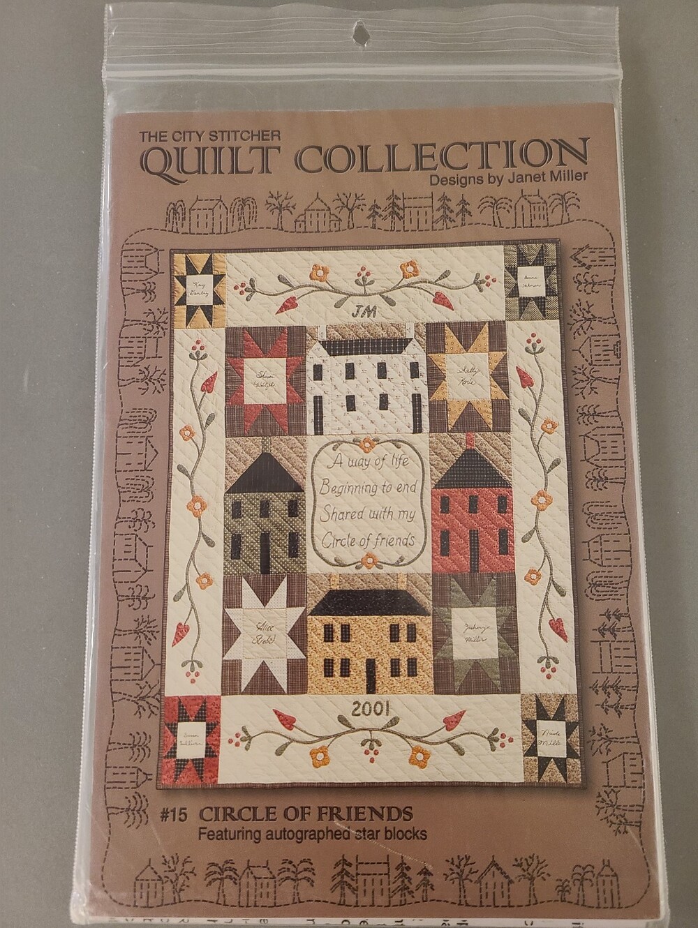 Vintage The City Stitcher Quilt Pattern - #15 Circle of Friends by Janet Miller